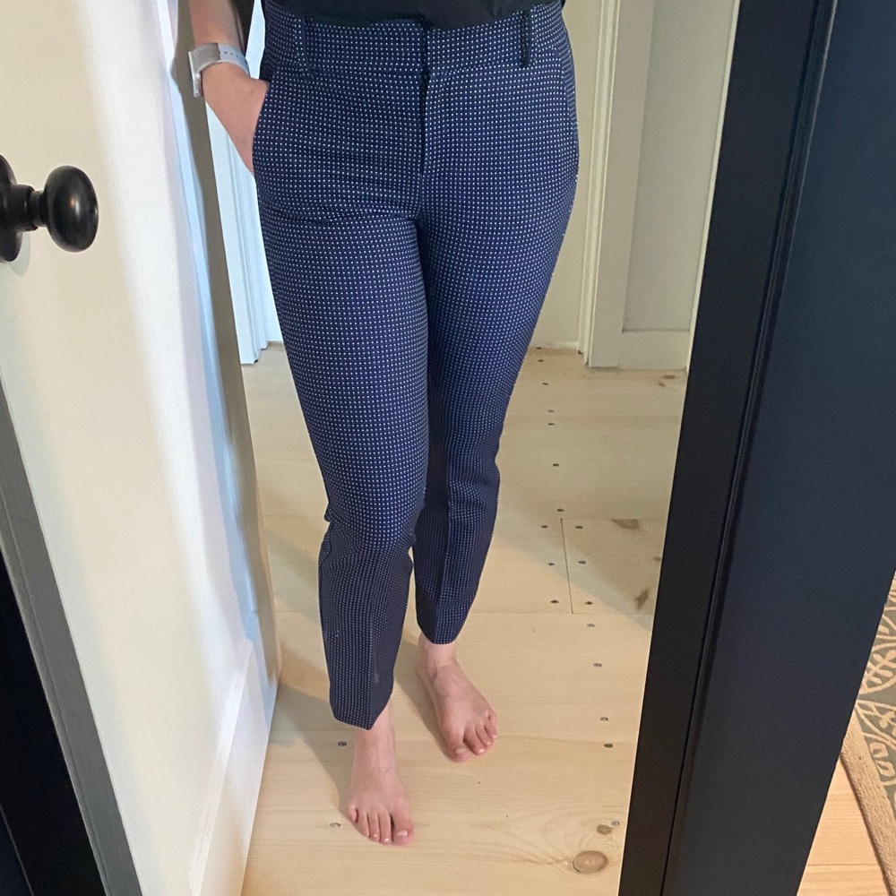 J. Crew Polka Dot Navy Slacks